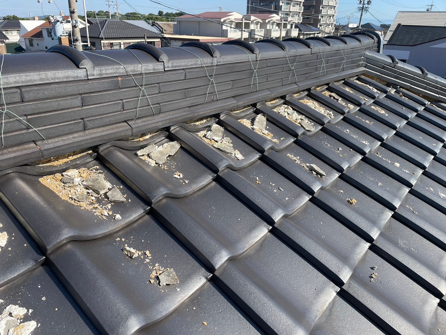 漆喰工事　施工中2